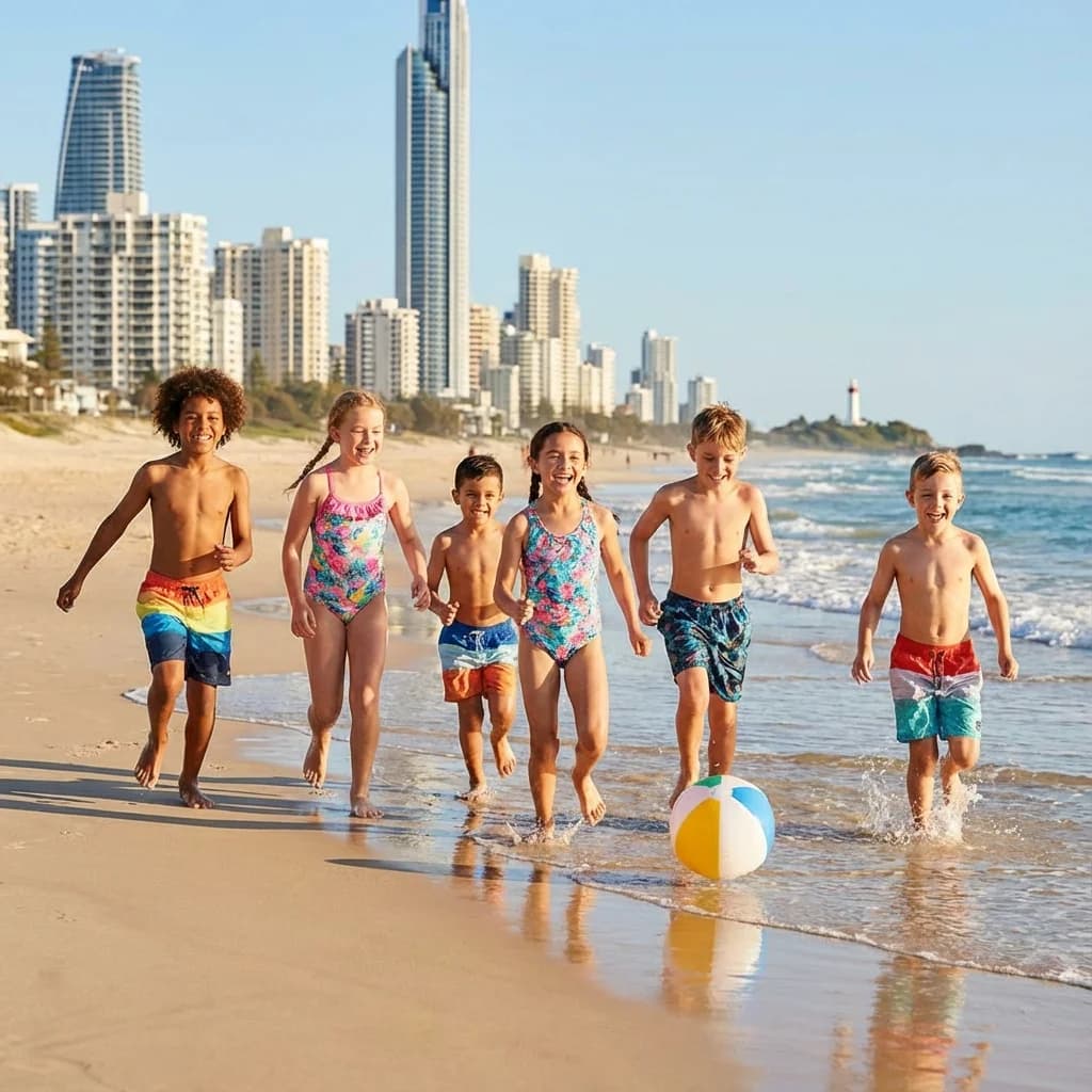 Kids enjoying Brisbane